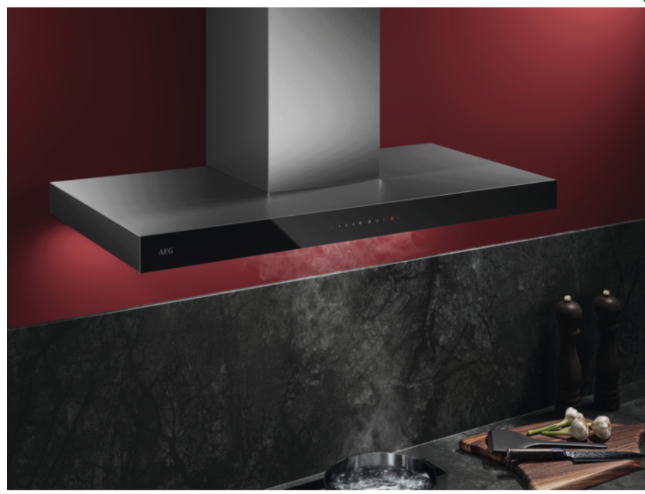 AEG GB67D91HL 6000 wandschouwdampkap - 90cm AEG GB67D91HL 6000 wandschouwdampkap - 90cm