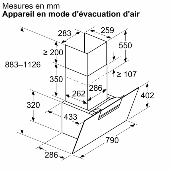 BOSCH DWK87FN60 SERIE 4 headfree dampkap - 80cm