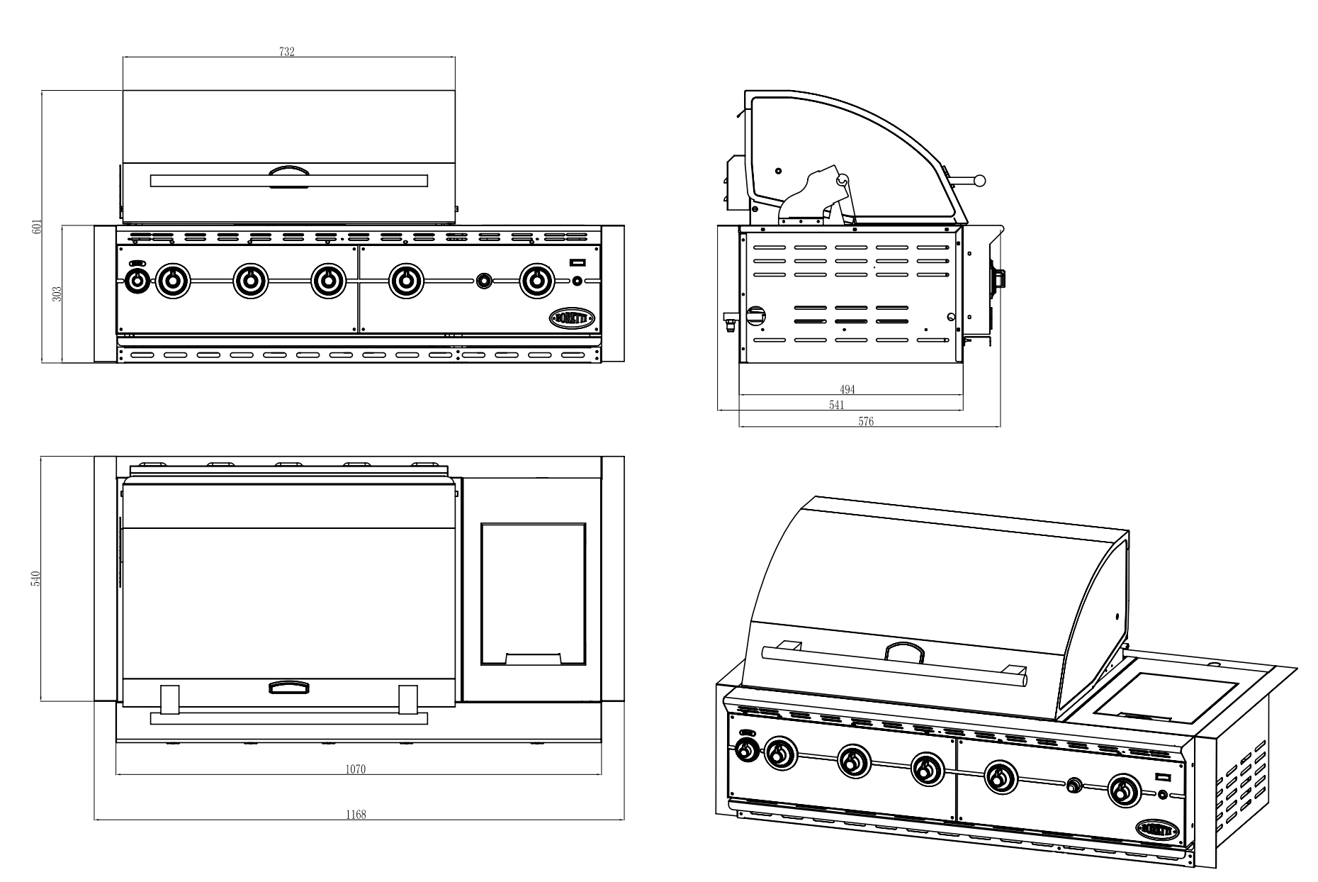 BORETTI LIGORIOTOP gasbarbecue BORETTI LIGORIOTOP gasbarbecue