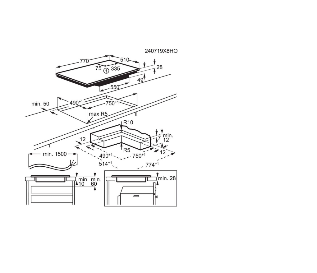 AEG NII84B00IZ 6000 inductiekookplaat - 80cm