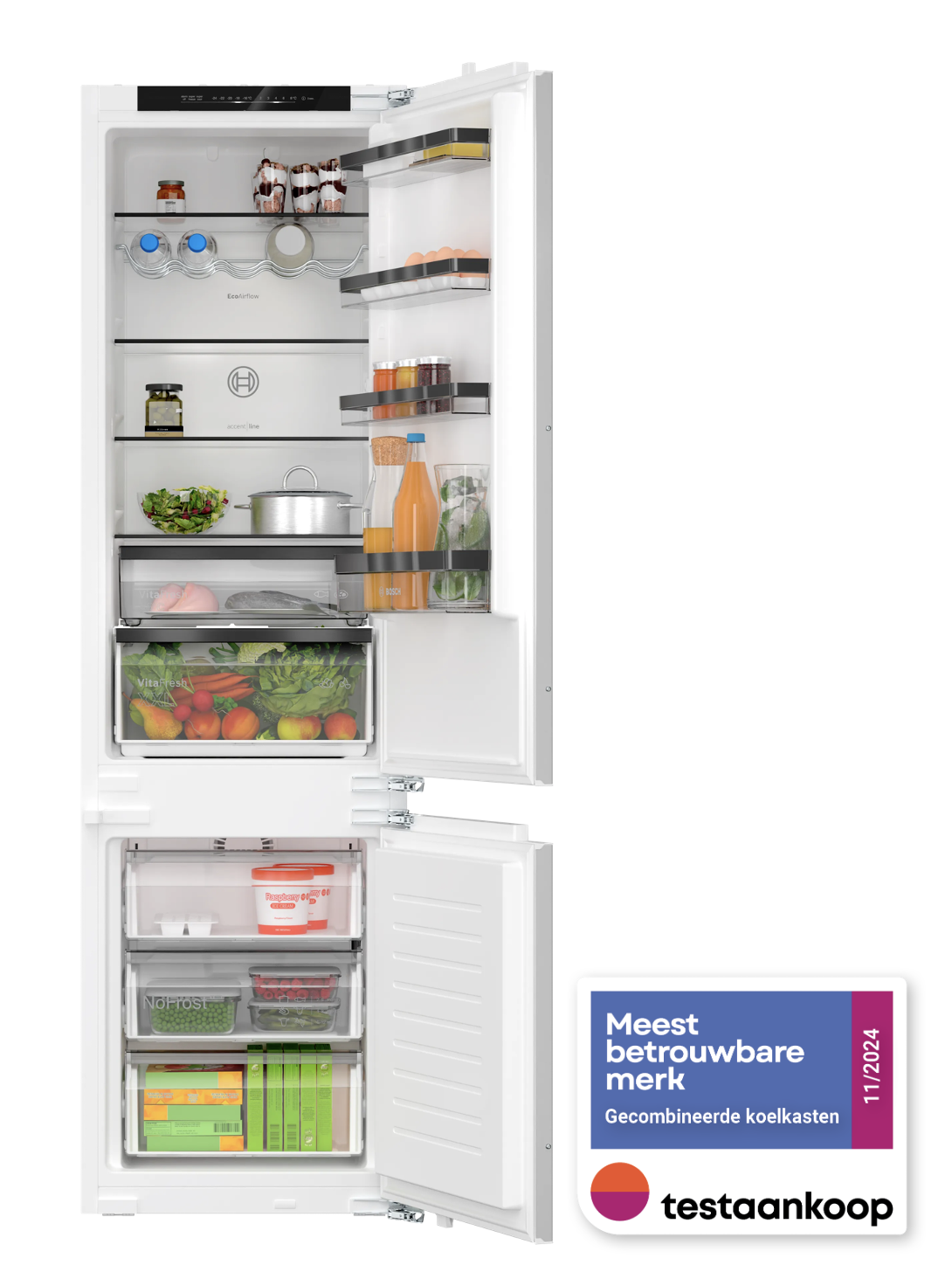 BOSCH KIN96SFD0 SERIE 4 koel-/vriescombinatie - 194cm BOSCH KIN96SFD0 SERIE 4 koel-/vriescombinatie - 194cm