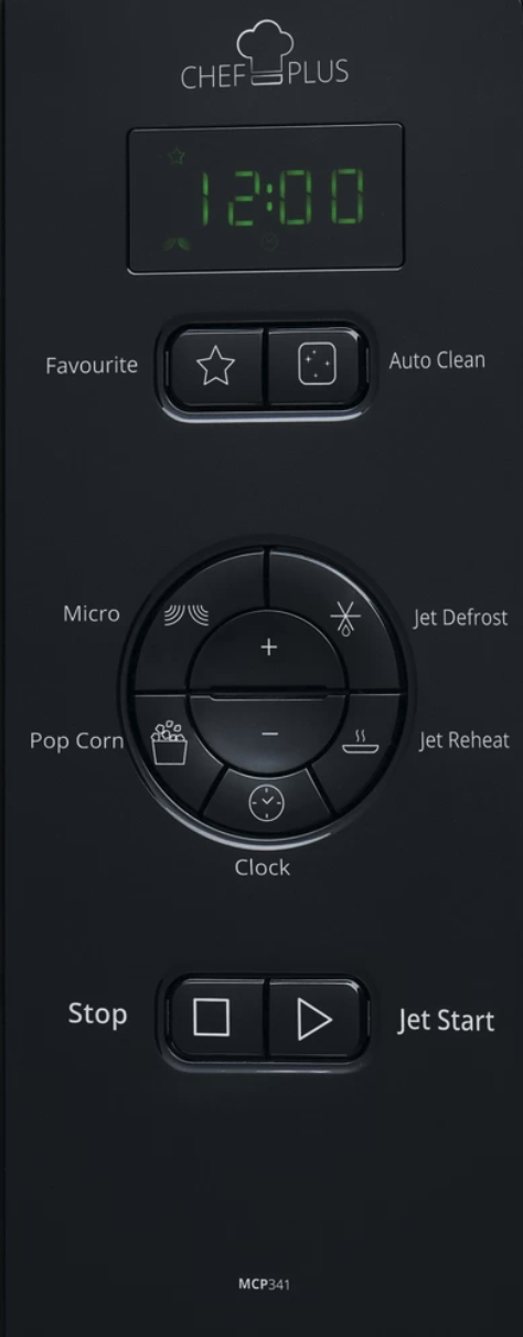 WHIRLPOOL MCP341SL vrijstaande microgolfoven - 31cm