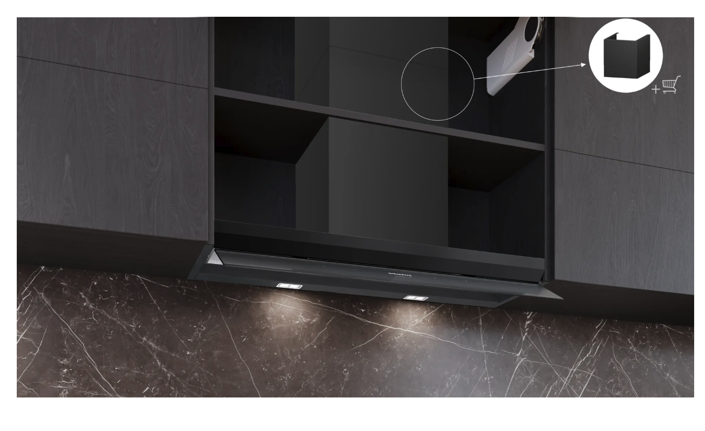 SIEMENS LJ97BDP65 geïntegreerde dampkap - 90cm