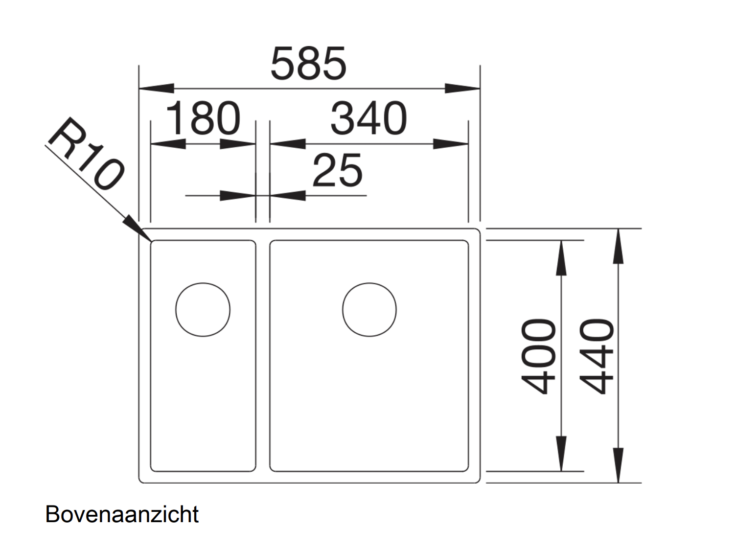 BLANCO 521610 CLARON  spoelbak