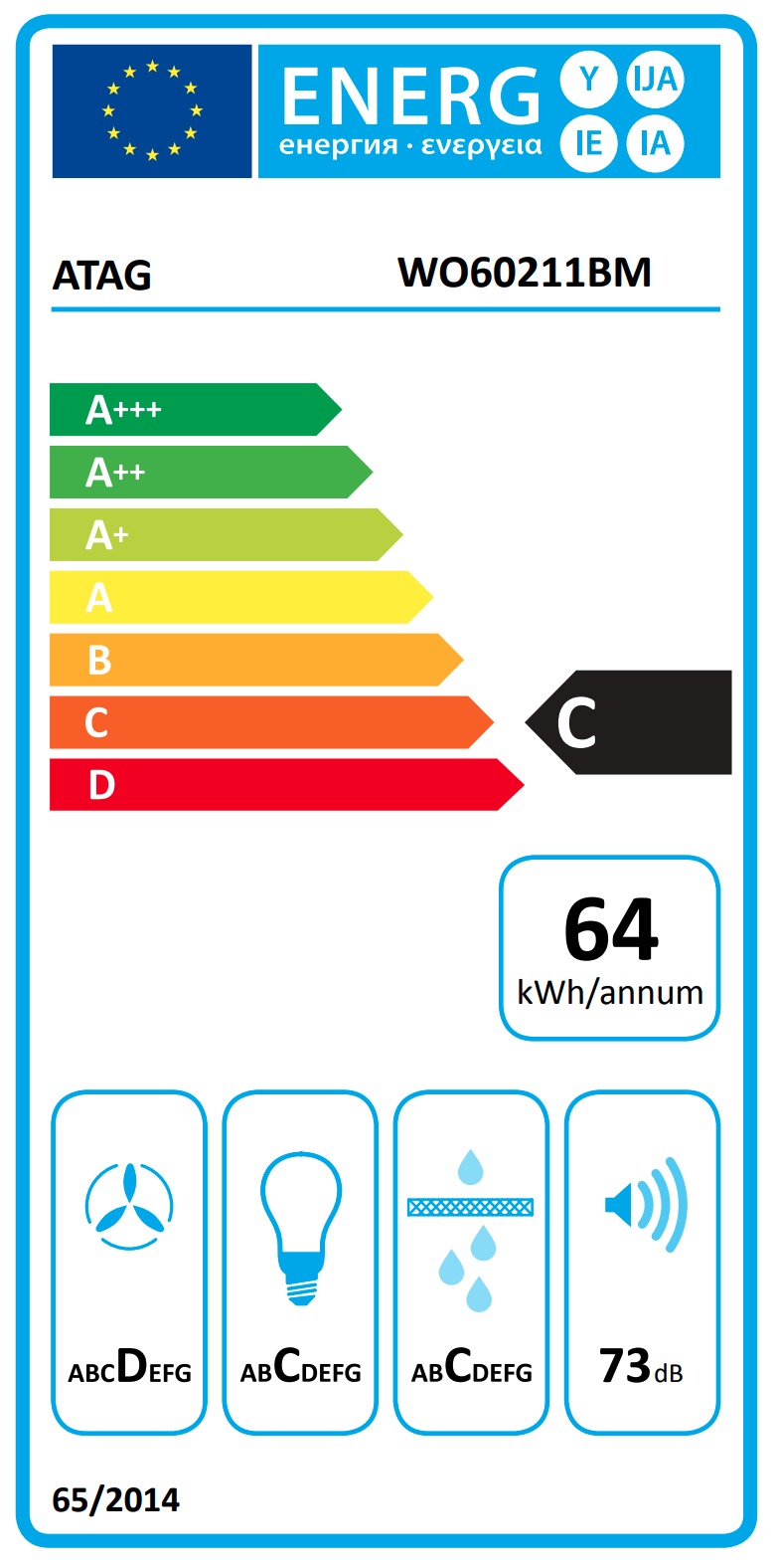ATAG WO60211BM onderbouw dampkap - 60cm