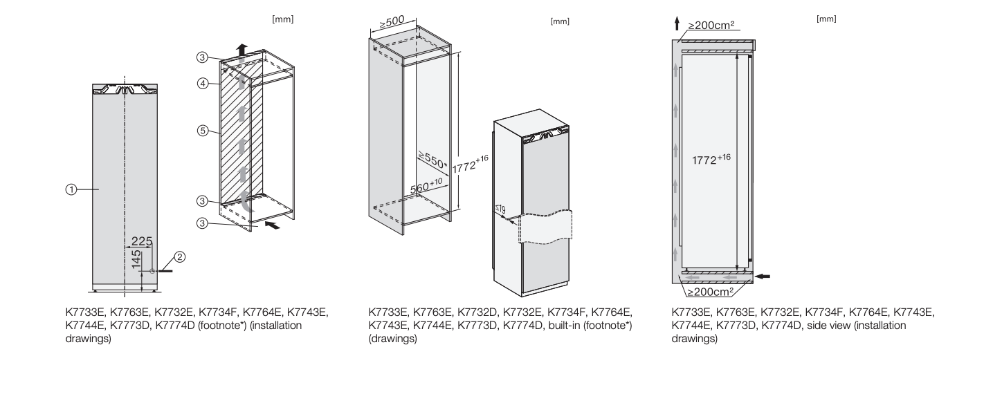 MIELE K7715E koelkast zonder vriesvak - 177cm