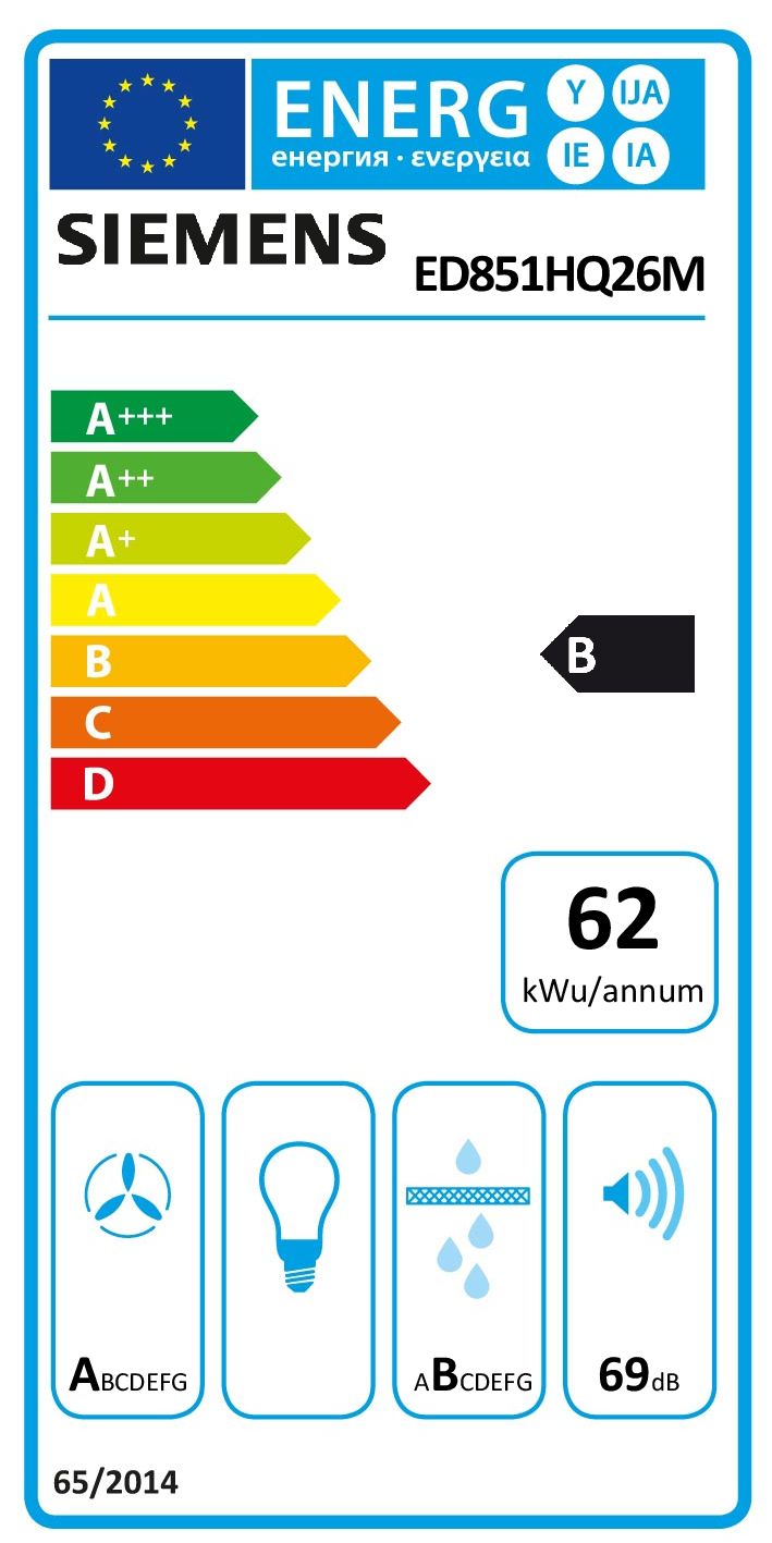 SIEMENS ED851HQ26M IQ500 kookplaat met afzuiging - 80cm