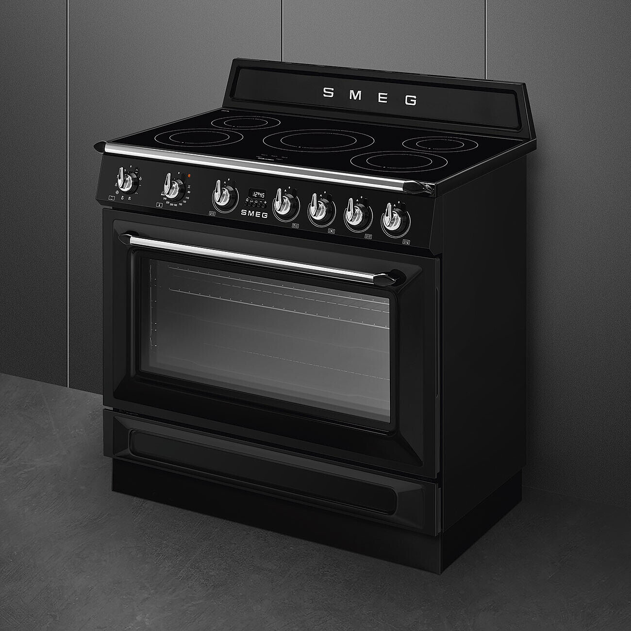 SMEG TR90IMBL fornuis met inductie kookplaat - 90cm