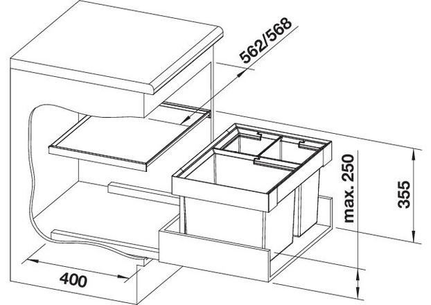 BLANCO 521473 FLEXON II afvalemmer