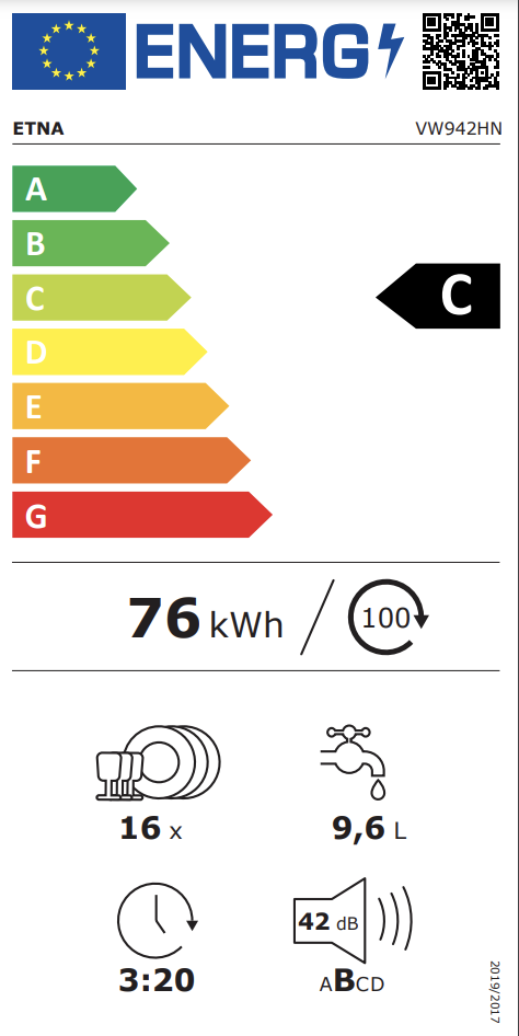 ETNA VW942HN vaatwasser volledig integreerbaar