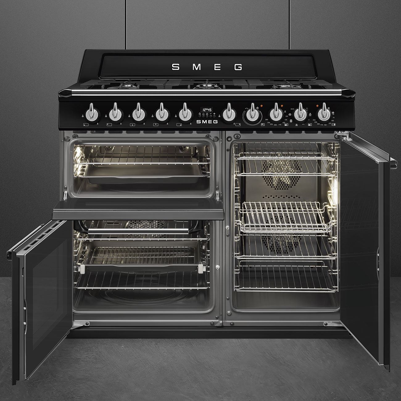 SMEG TR103BL fornuis met gaskookplaat - 100cm