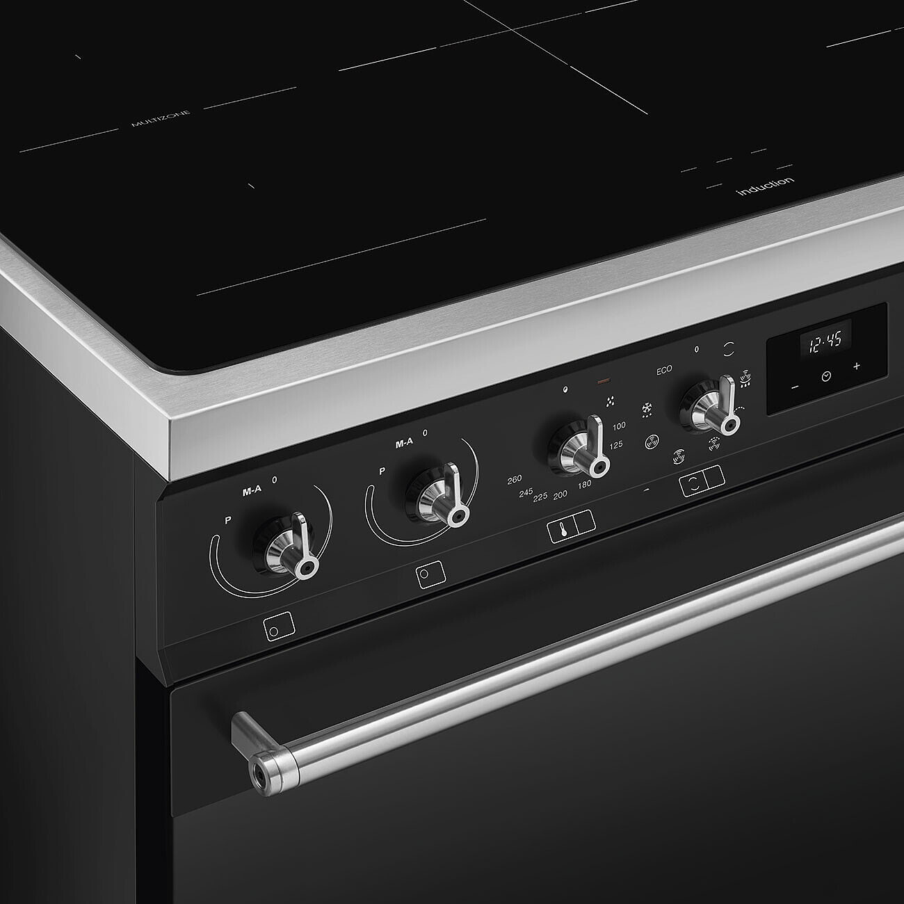 SMEG C92IMMB2 fornuis met inductie kookplaat - 90cm