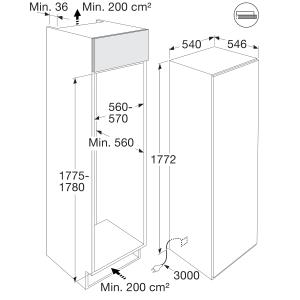 ATAG KSV8178ND inbouw vriezer - 178cm
