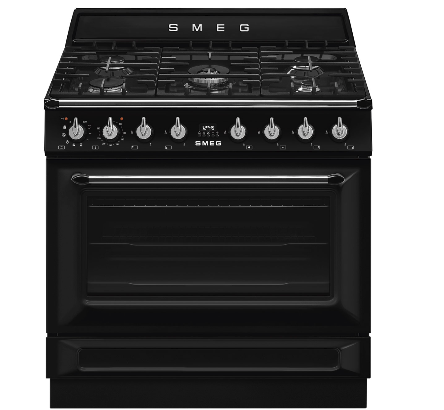 SMEG TR90GPBL fornuis met gaskookplaat - 90cm