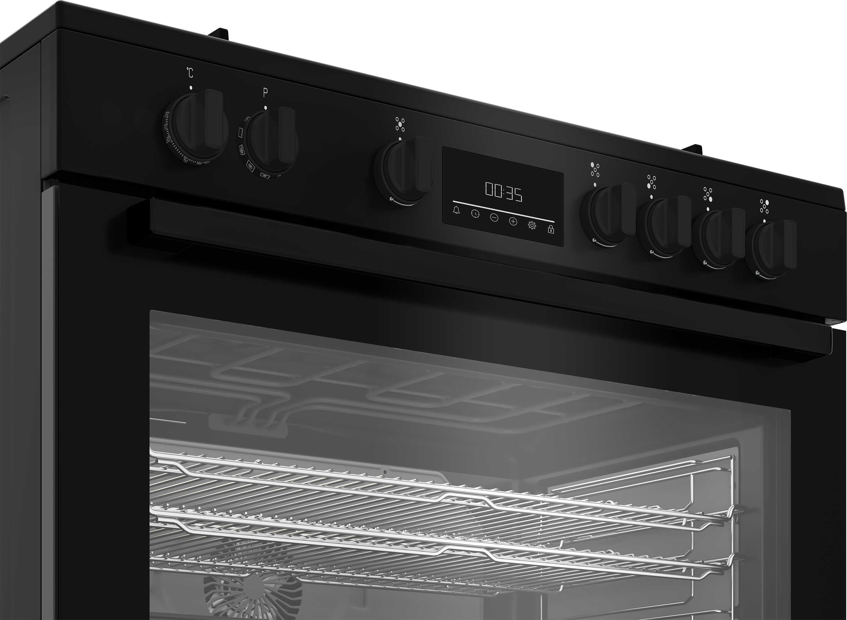 BEKO BGM11226EB fornuis met gaskookplaat - 90cm