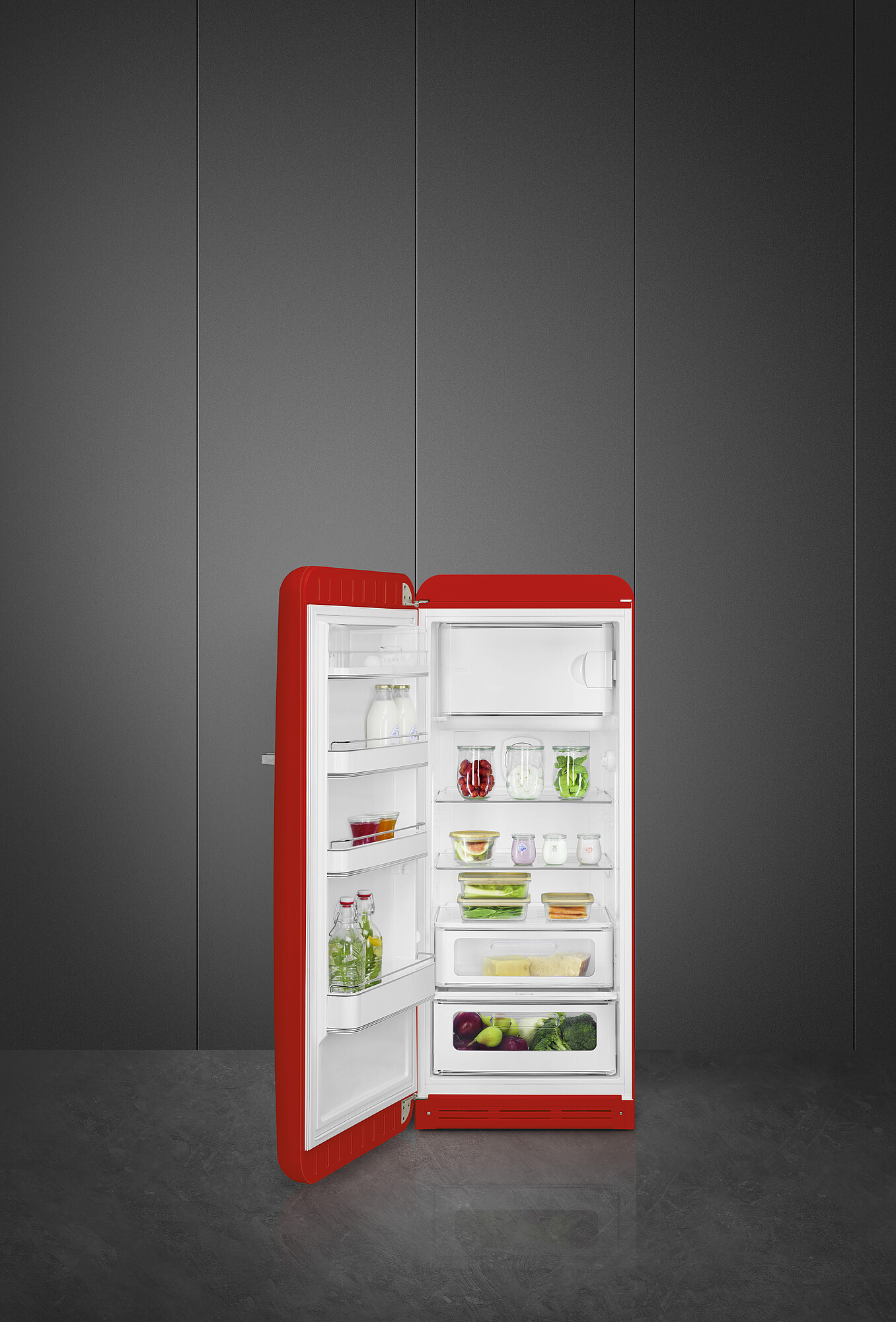 SMEG FAB28LRD6 vrijstaande koelkast met vriesvak - 153cm