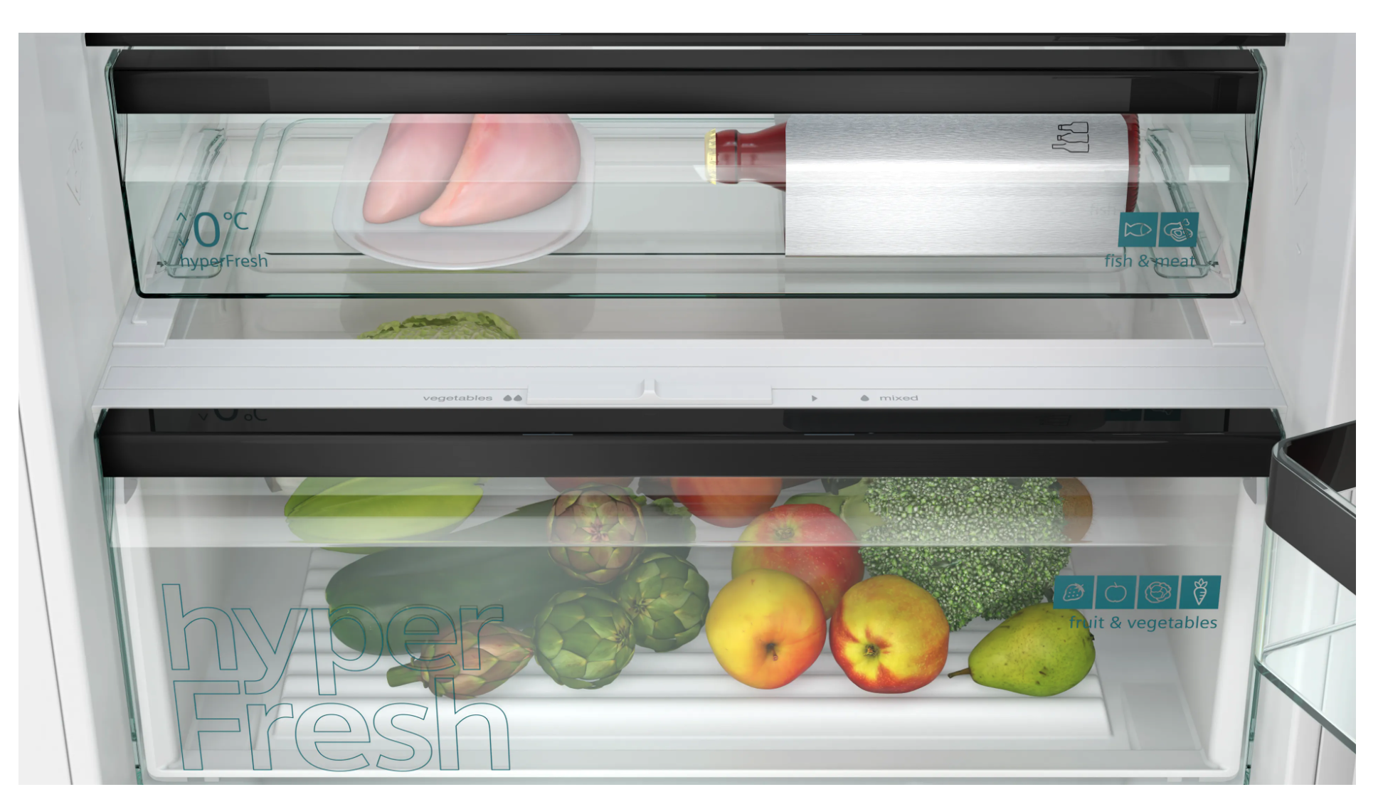 SIEMENS KB96NSDD0 IQ500 koel-/vriescombinatie - 194cm SIEMENS KB96NSDD0 IQ500 koel-/vriescombinatie - 194cm