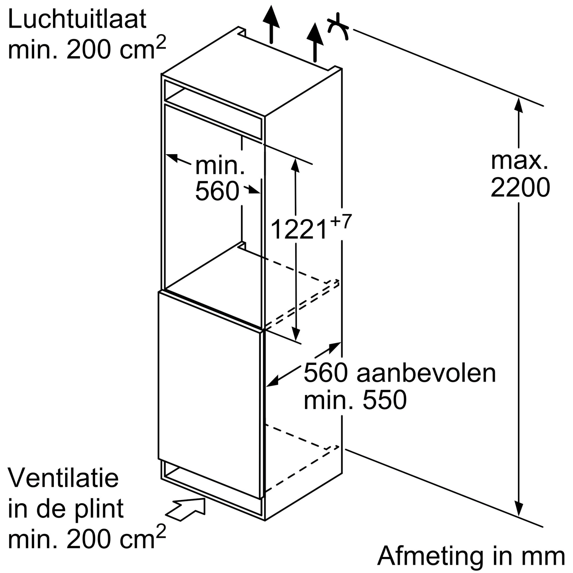 BOSCH KIR41SFE0 SERIE 4 koelkast zonder vriesvak - 122cm
