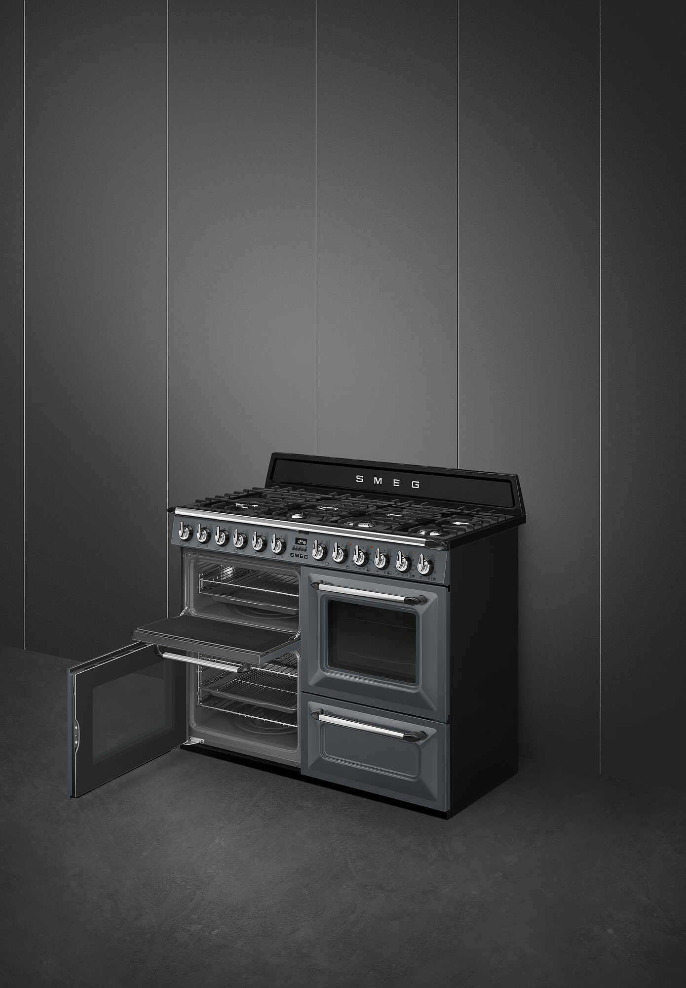 SMEG TR4110GR fornuis met gaskookplaat - 110cm