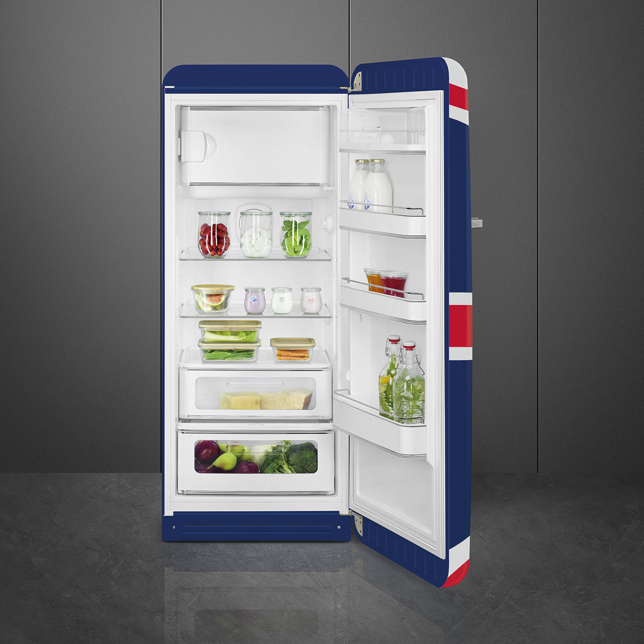 SMEG FAB28RDUJ5 vrijstaande koelkast met vriesvak - 153cm