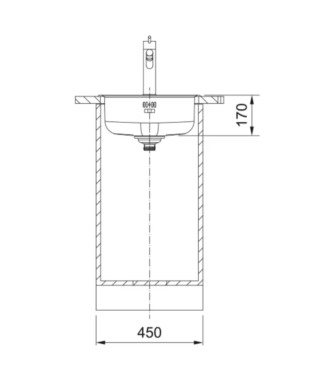 FRANKE ROX610/1103801 RONDO spoelbak