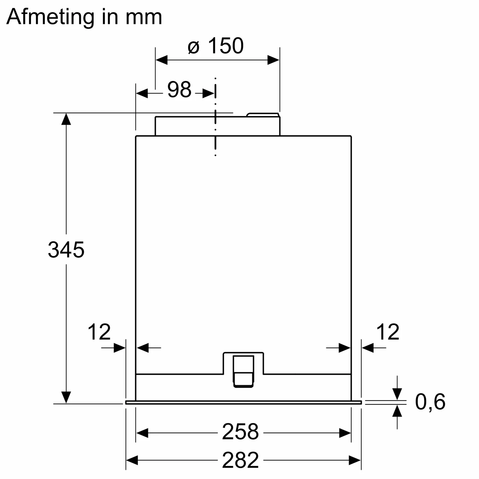 BOSCH DLN77AC50 Serie 6 inbouw dampkap - 70cm