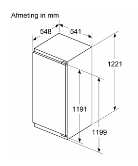 BOSCH KIL42VFE0 SERIE 4 koelkast met vriesvak - 122cm