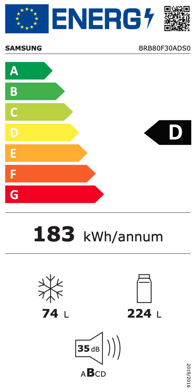 SAMSUNG BRB80F30ADS0EF koel-/vriescombinatie - 194cm SAMSUNG BRB80F30ADS0EF koel-/vriescombinatie - 194cm