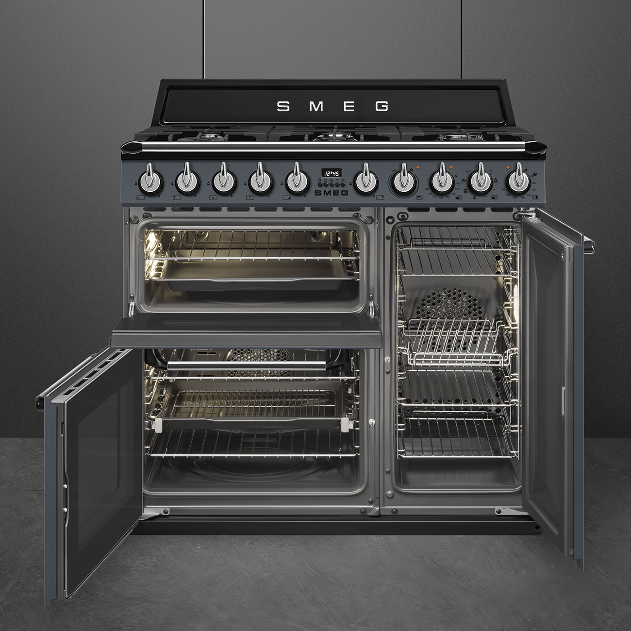 SMEG TR93GR fornuis met gaskookplaat - 90cm