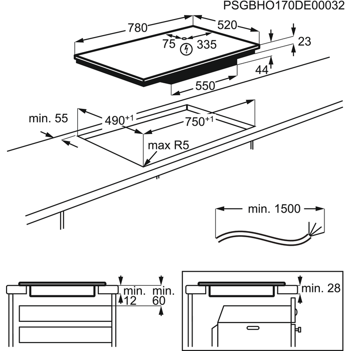 AEG IKE84441FB 6000 inductiekookplaat - 80cm