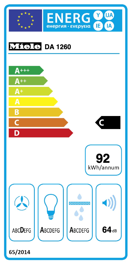 MIELE DA1260BW onderbouw dampkap - 60cm
