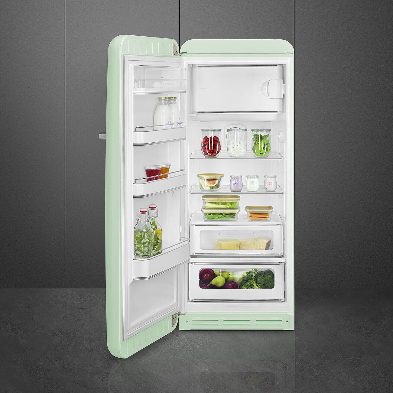 SMEG FAB28LPG6 vrijstaande koelkast met vriesvak - 153cm