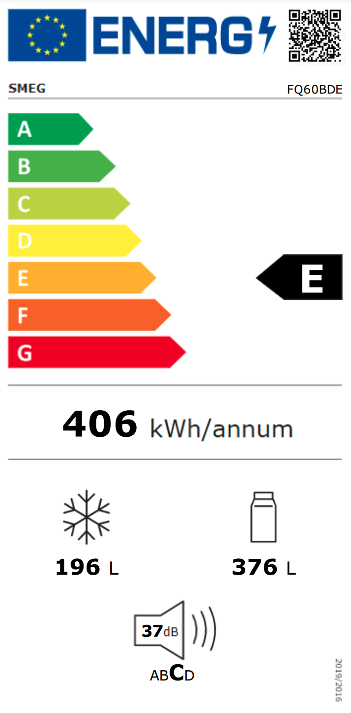 SMEG FQ60BDE side-by-side - 182cm