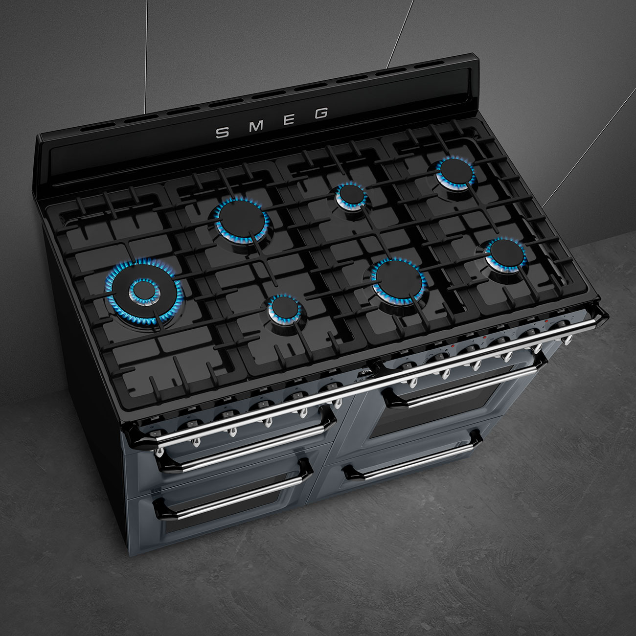 SMEG TR4110GR fornuis met gaskookplaat - 110cm