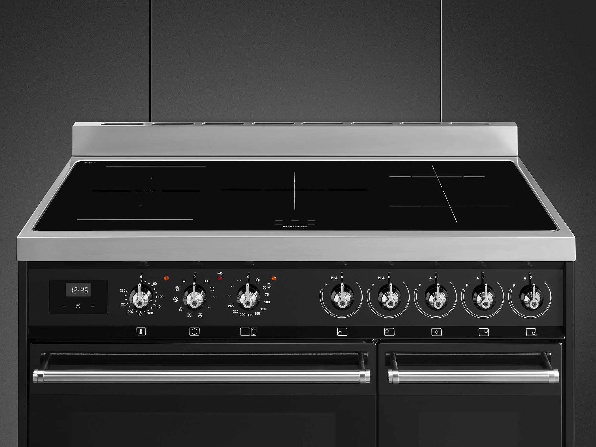 SMEG C92IPBL9-1 fornuis met inductie kookplaat - 90cm