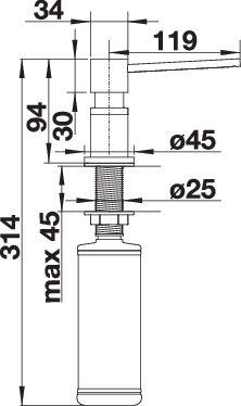 BLANCO 525810 LATO zeepverdeler
