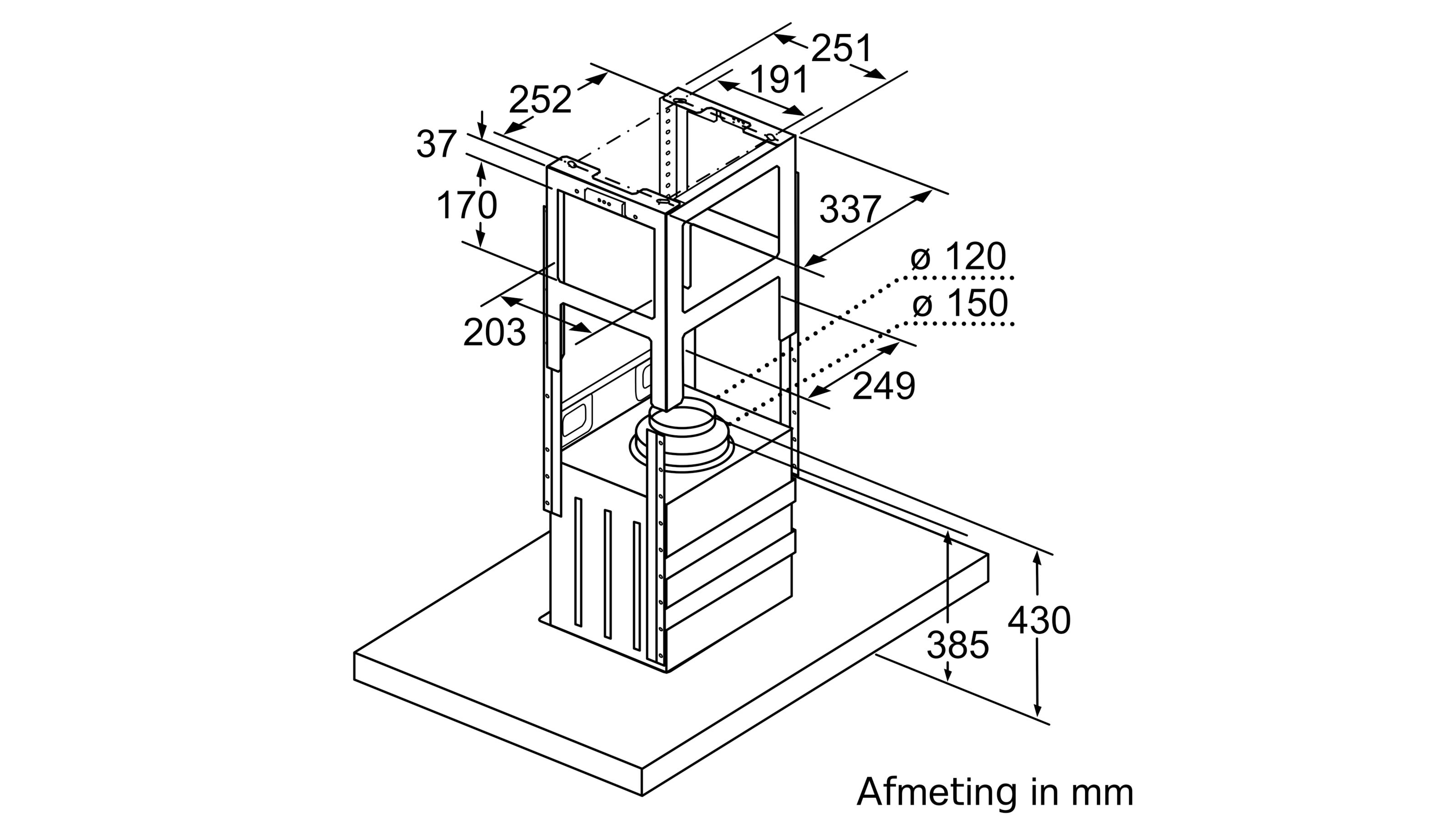 BOSCH DIB97IM50 SERIE 4 eilanddampkap - 90cm