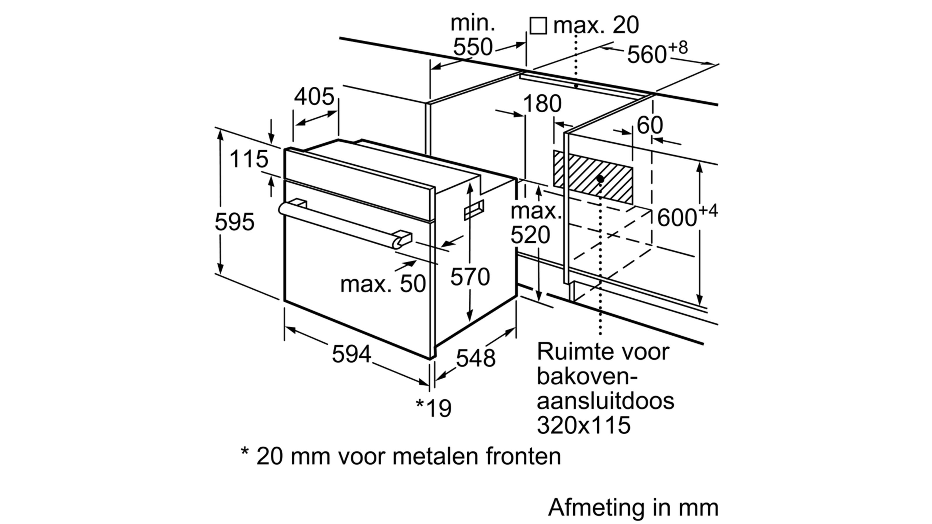 BOSCH HBF011BR0 SERIE 2 multifunctionele oven - 60cm