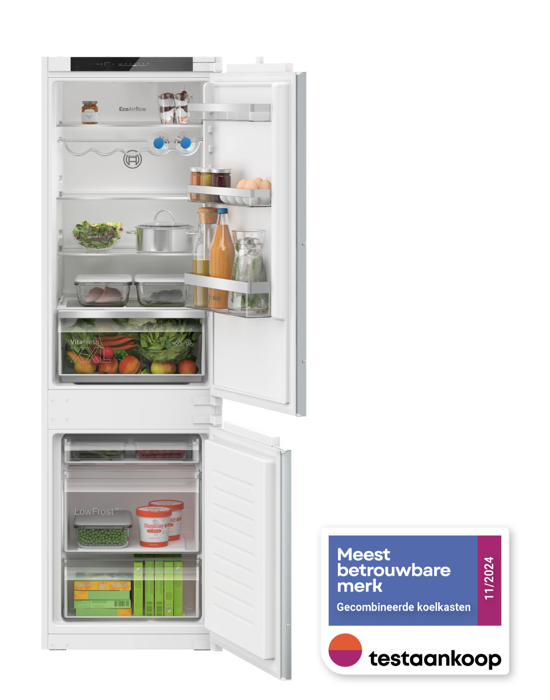 BOSCH KIV86VSE0 SERIE 4 koel-/vriescombinatie - 178cm
