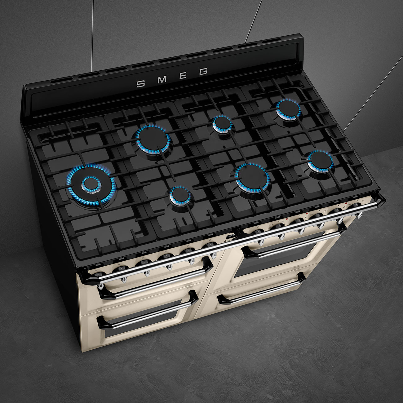 SMEG TR4110P1 fornuis met gaskookplaat - 110cm