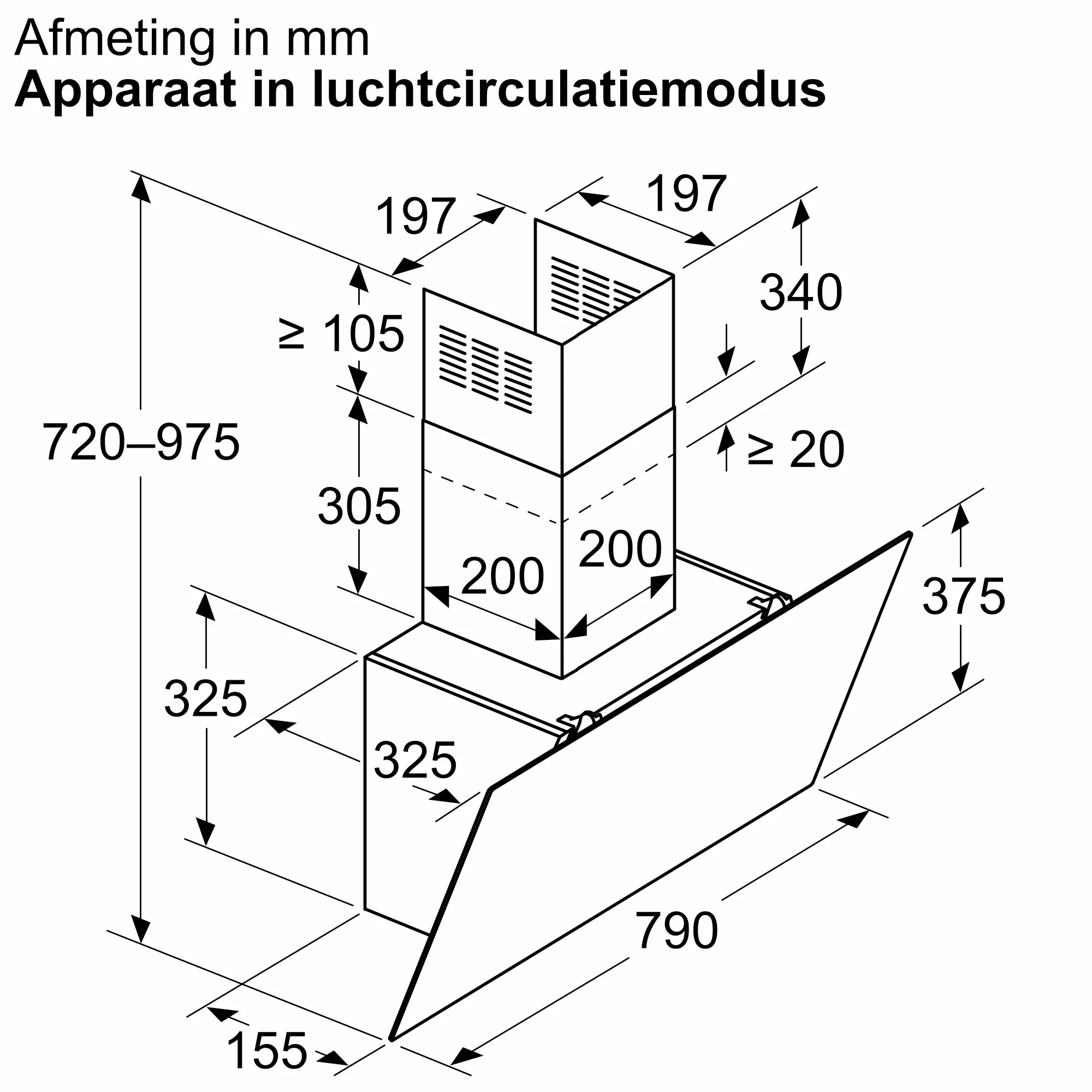 BOSCH DWK85DK60 SERIE 2 plafonddampkap - 80cm