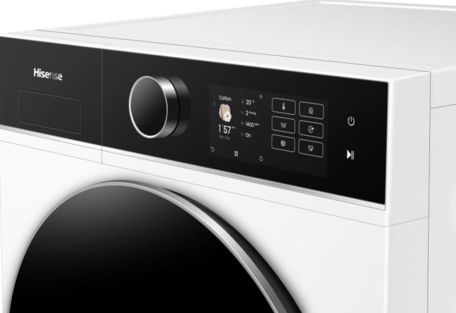 HISENSE WD5I8043BWF was- droogcombinatie