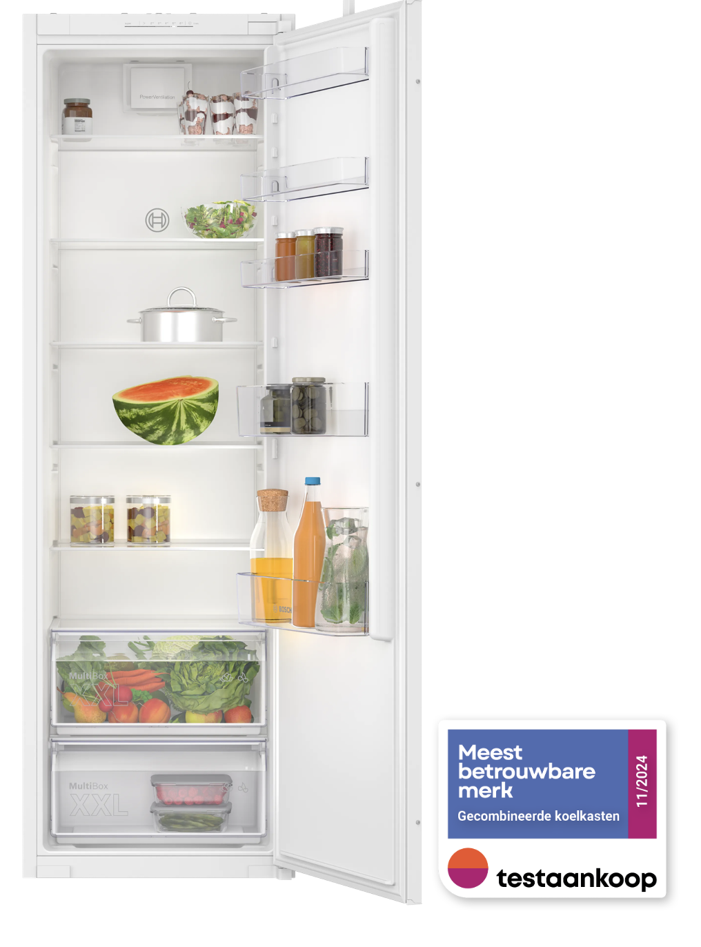 BOSCH KIR81NSE0 SERIE 2 koelkast zonder vriesvak - 178cm