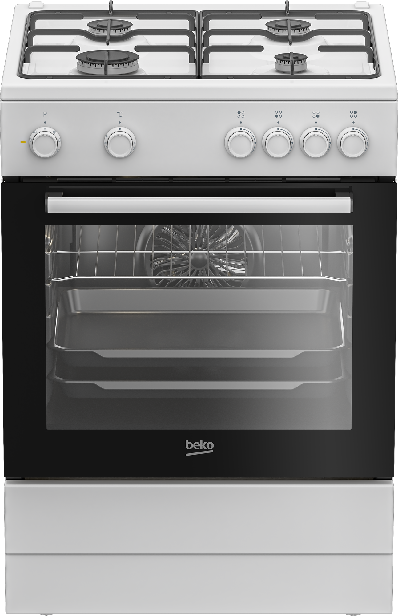 BEKO FBM6202W fornuis met gaskookplaat - 60cm