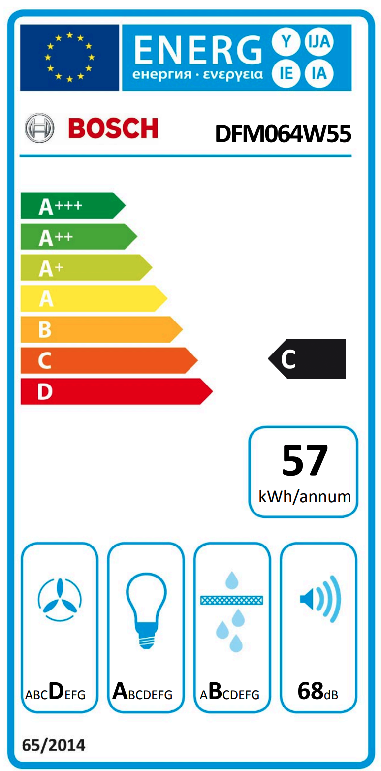 BOSCH DFM064W55 telescopische dampkap - 60cm