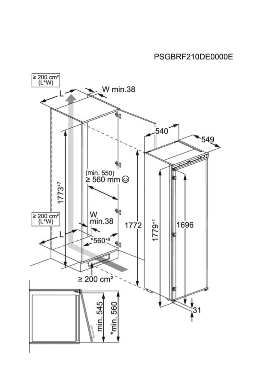 AEG NSK6F181CS 6000 koelkast zonder vriesvak - 178cm