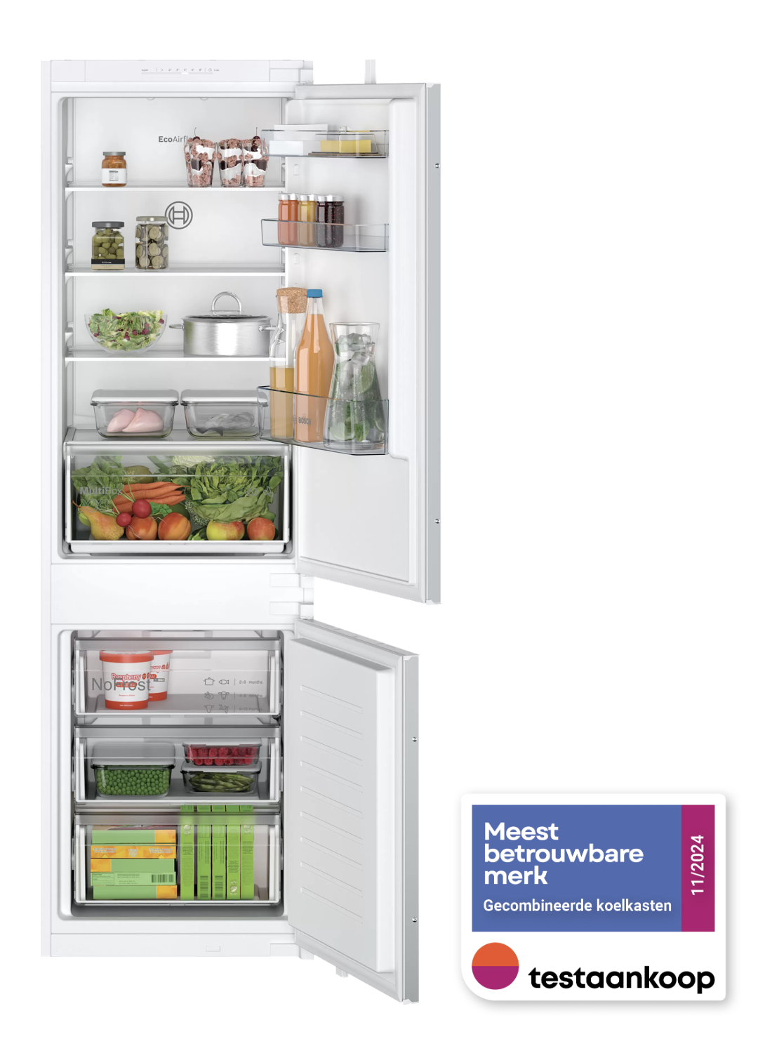 BOSCH KIN86NSE0 SERIE 2 koel-/vriescombinatie - 178cm
