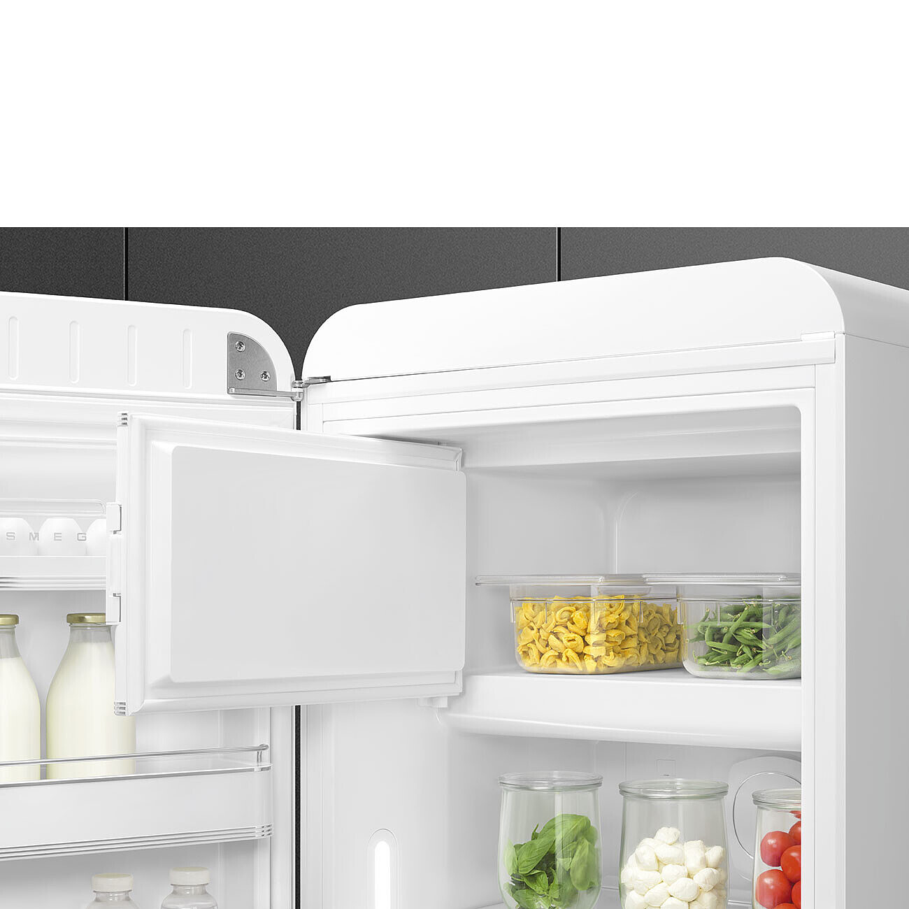 SMEG FAB28LWH6 vrijstaande koelkast met vriesvak - 153cm