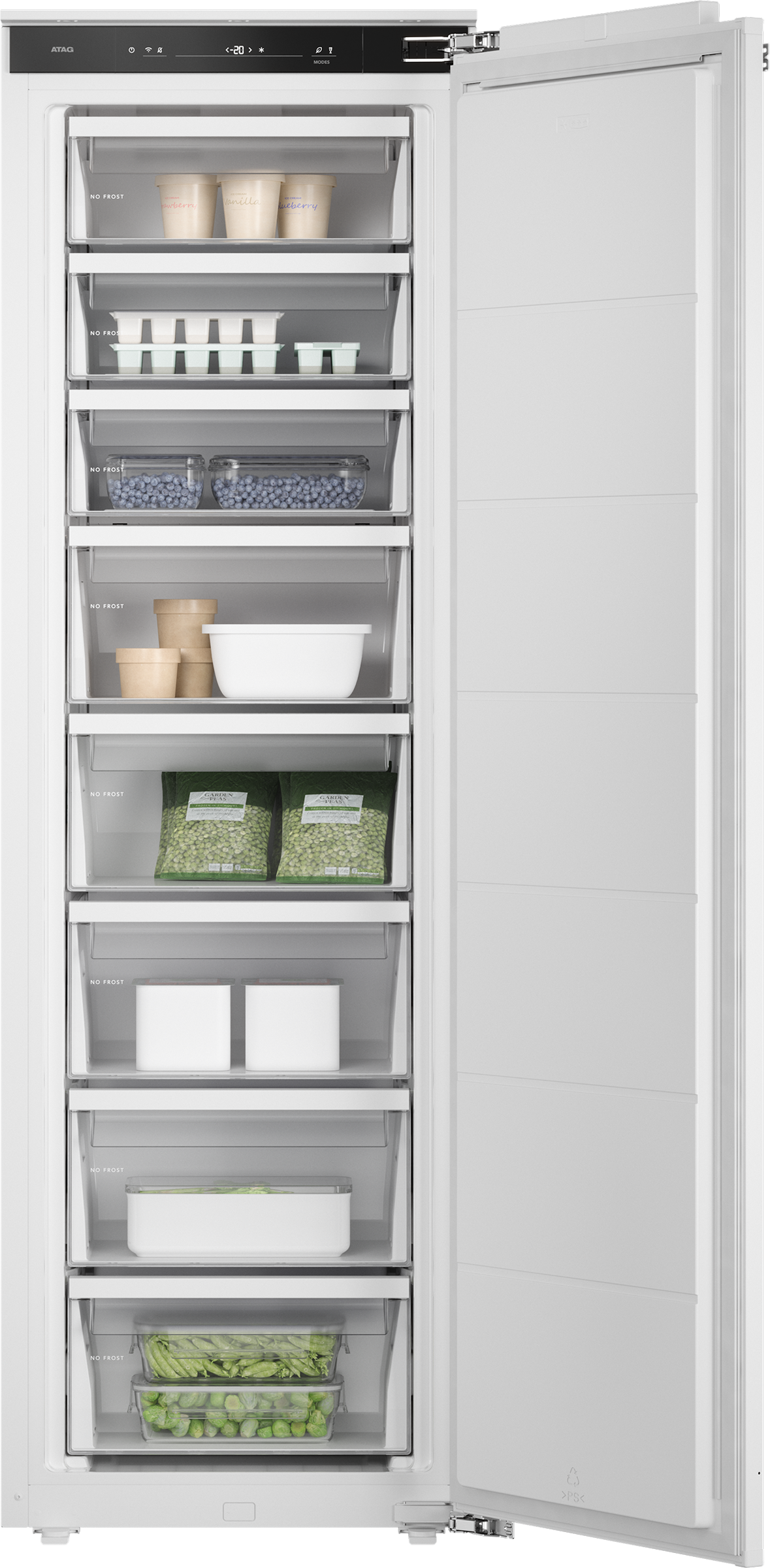 ATAG KDV8178ND inbouw vriezer - 178cm